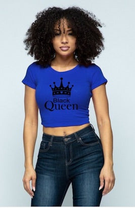 The Queen Is  Here Crop Tee